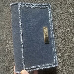 Navy cross body bag with Gold Detail